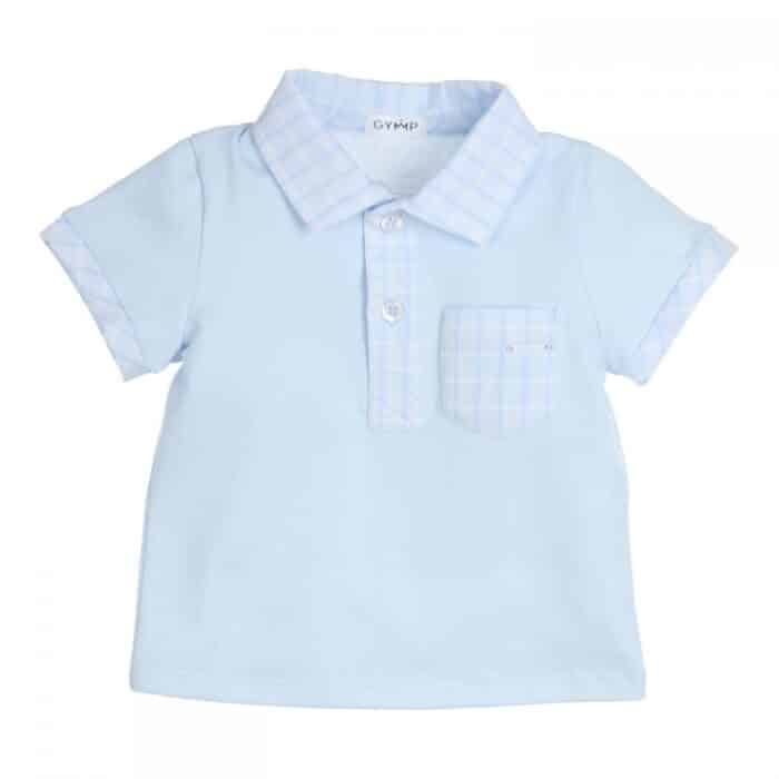 SALE Gymp polo blauw/ruit