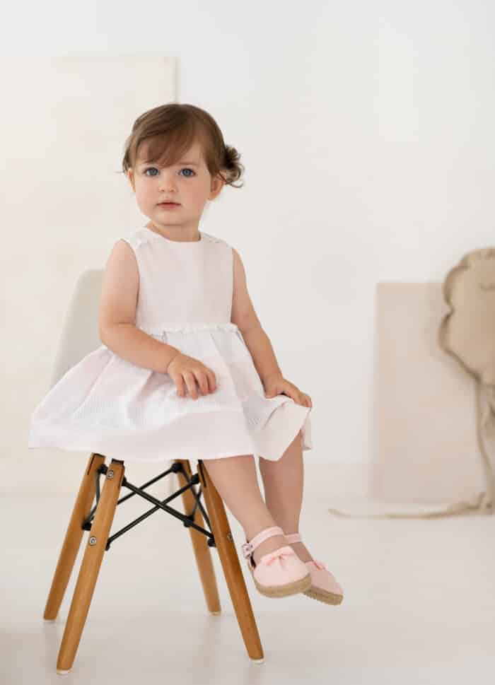 Tutto piccolo jurk roze/wit - Afbeelding 3