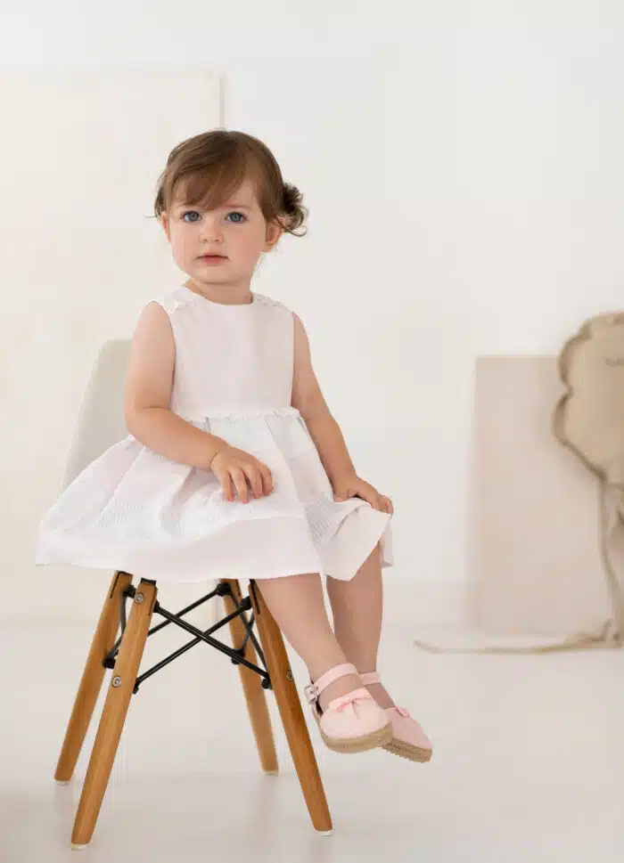 Tutto piccolo jurk roze/wit - Afbeelding 3
