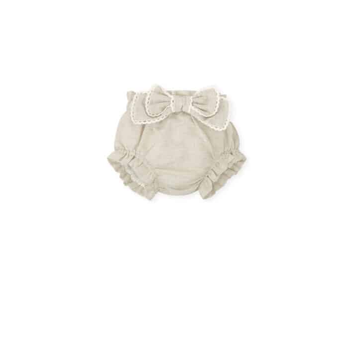 Tutto piccolo linnen short girls beige