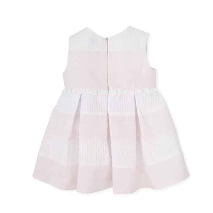 Tutto piccolo jurk roze/wit - Afbeelding 2