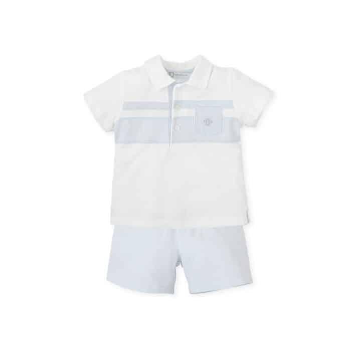 Tutto piccolo 2-delige set blauw/wit (7811)