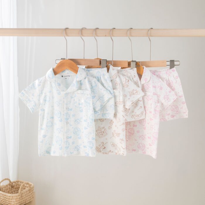SALE House of bears korte pyjama luchtballon blauw - Afbeelding 2