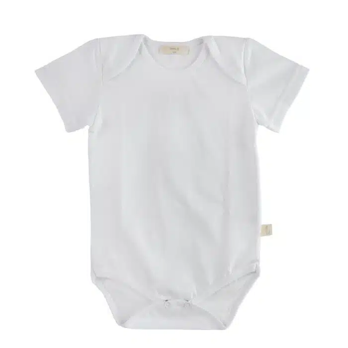 Baby gi basis romper setje roze/wit - Afbeelding 2