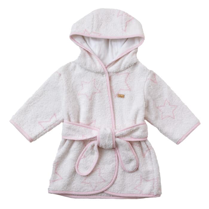 SALE Purete du bebe badjas met sterren lichtroze