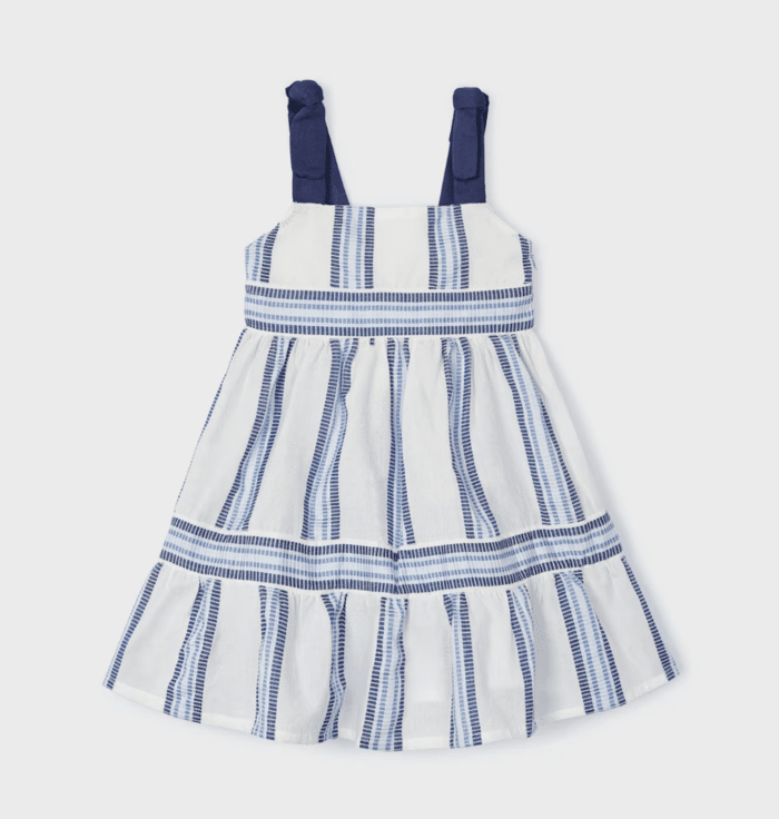 SALE Mayoral kids jurk wit/d.blauw