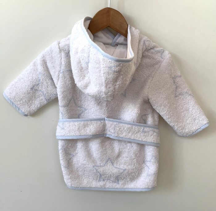 SALE Purete du bebe badjas met sterren lichtblauw - Afbeelding 2