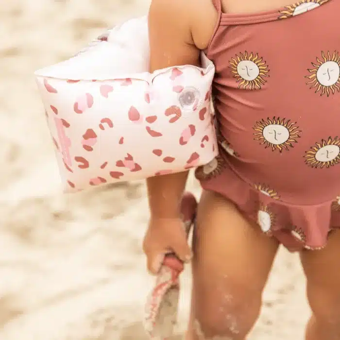 Swim essentials zwembandjes 0-2 jaar luipaard roze - Afbeelding 3