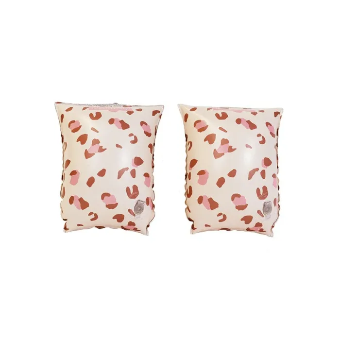 Swim essentials zwembandjes 0-2 jaar luipaard roze