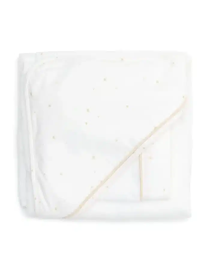 Poetree badcape + washandje Étoile sand