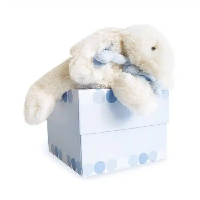 Doudou lapin konijn 20cm blauw