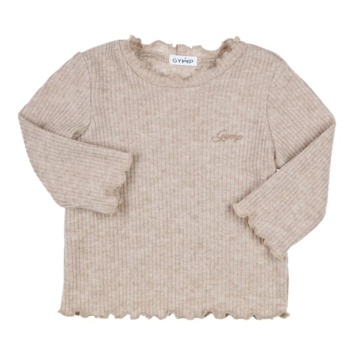 Gymp shirt met glitter 4562 beige