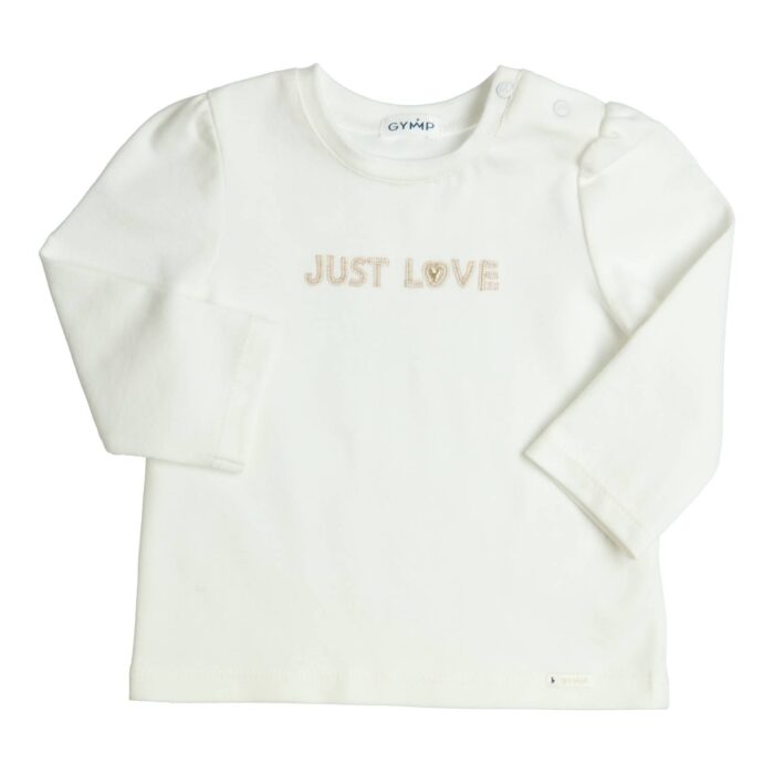 Gymp shirt 'just love' 4678 creme