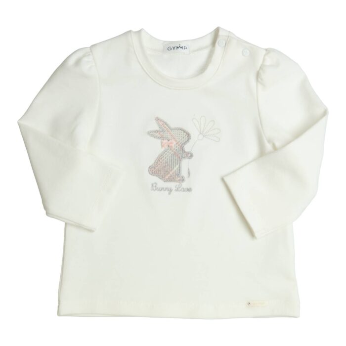 Gymp shirt met konijntje 4700 creme/ruit