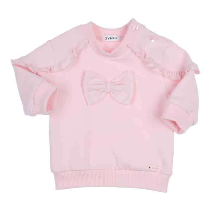 Gymp jogging trui met strik 4854 roze