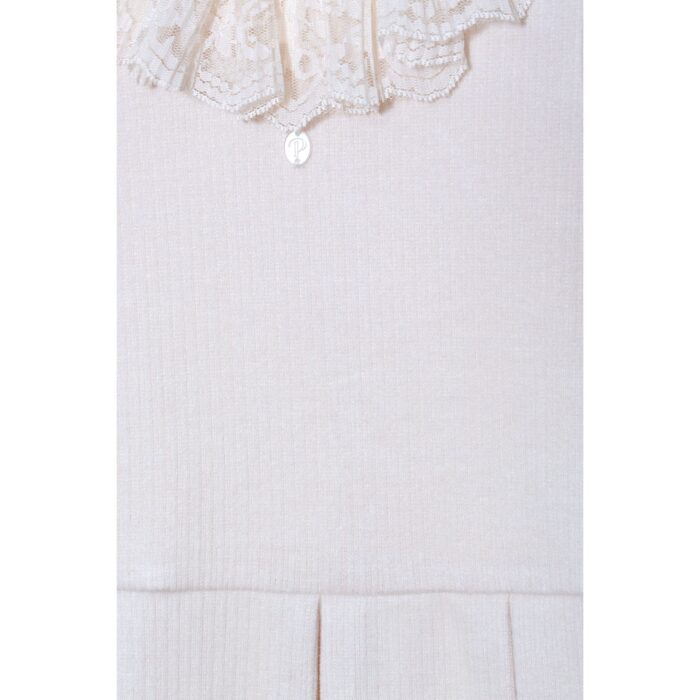 SALE Patachou jurkje met kraag beige (3225) - Afbeelding 3