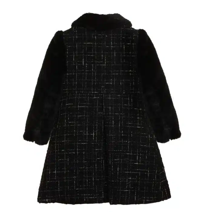 SALE Patachou girls tweed mantel jas zwart (3520) - Afbeelding 2