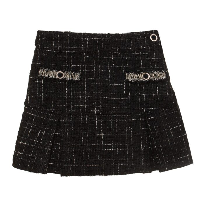 SALE Patachou girls tweed rokje zwart/goud (3528)