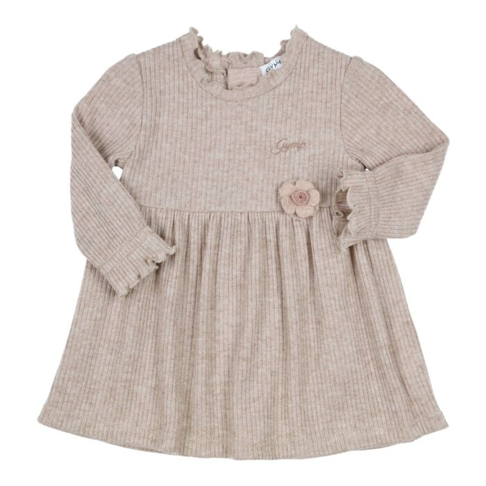 Gymp jurkje met glitter 4565 beige