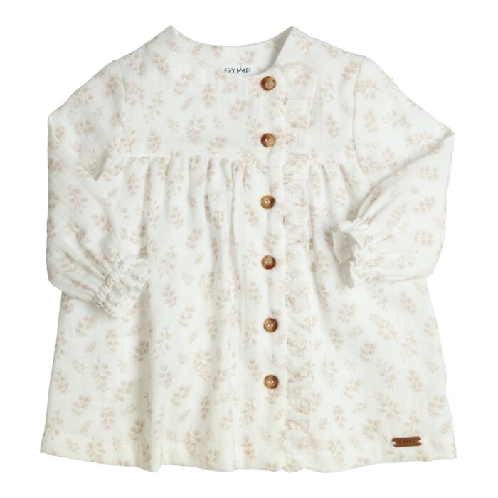 SALE Gymp jurkje met print 4767 creme/beige