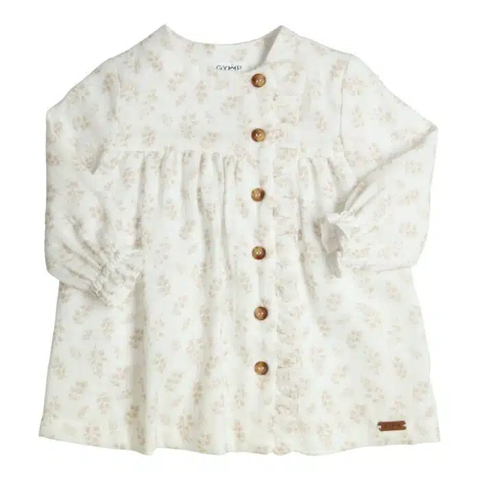 SALE Gymp jurkje met print 4767 creme/beige