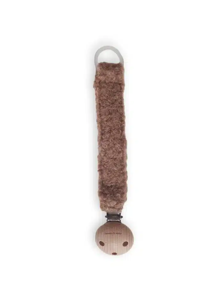 Chewies speenkoord teddy clip taupe