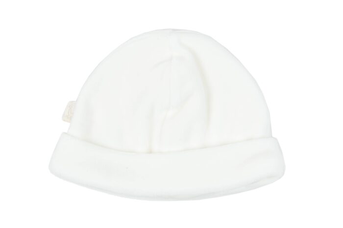 Baby gi mutsje velours ivory