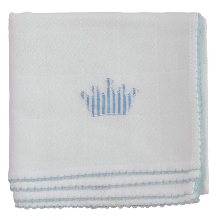 Baby gi hydrofiele doek kroon blauw