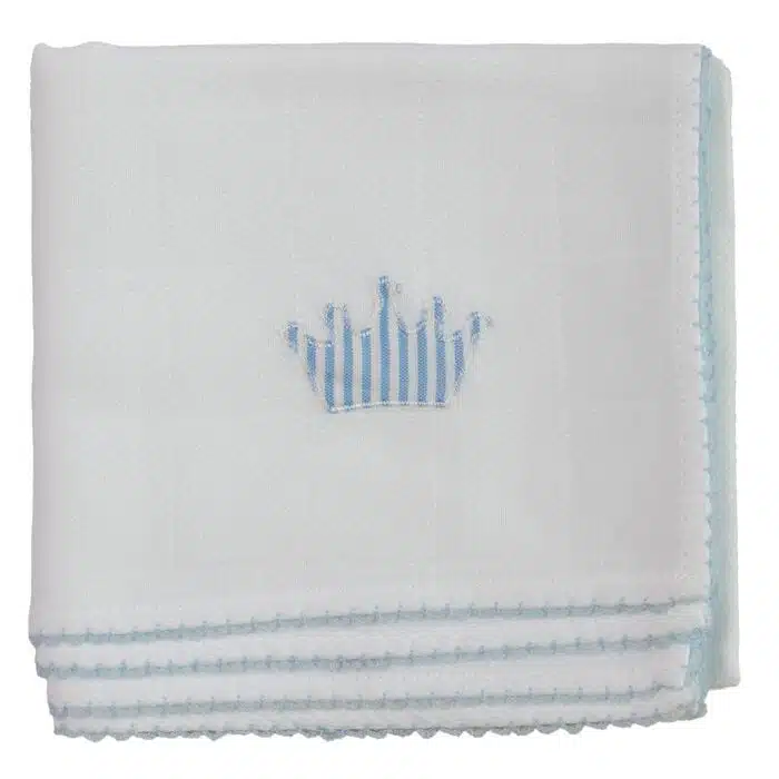 Baby gi hydrofiele doek kroon blauw