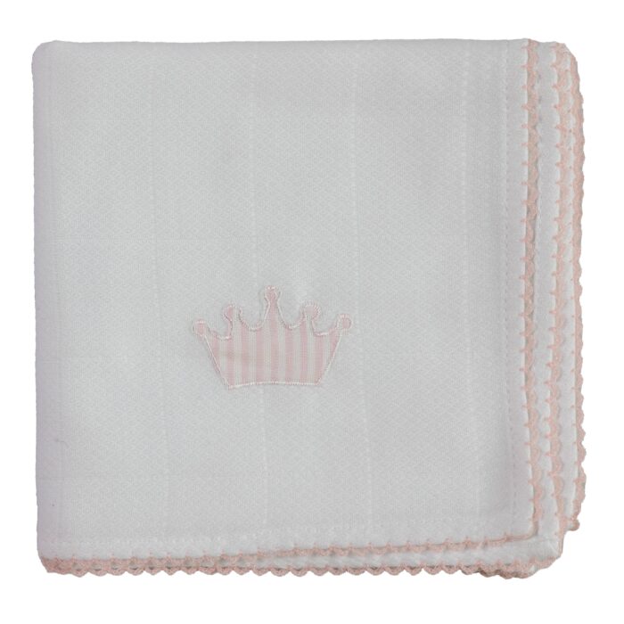 Baby gi hydrofiele doek kroon roze