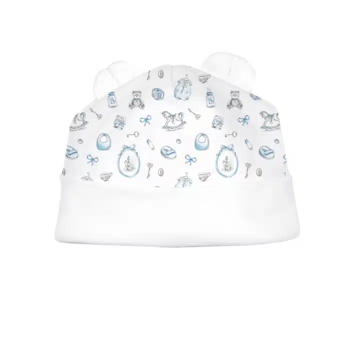 Little pie muts oortjes Delicate blue