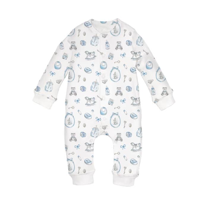 Little pie onesie pyjama Delicate blue