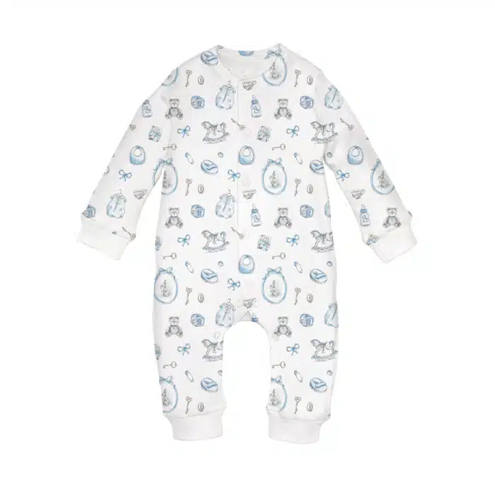 Little pie onesie pyjama Delicate blue