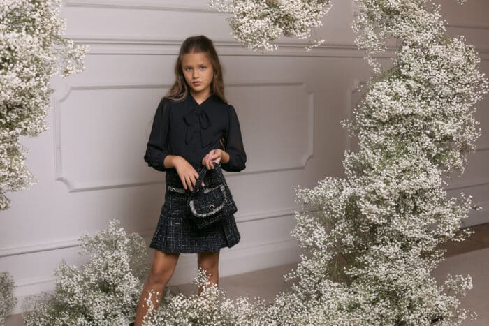 SALE Patachou girls tweed rokje zwart/goud (3528) - Afbeelding 4