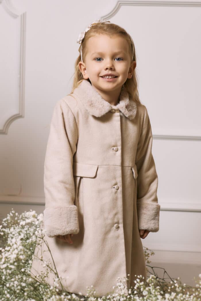 SALE Patachou mantel jas girls beige - Afbeelding 4
