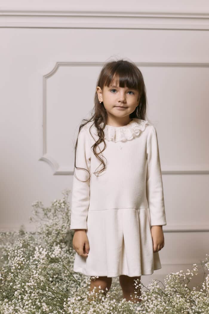 SALE Patachou jurkje met kraag beige (3225) - Afbeelding 4