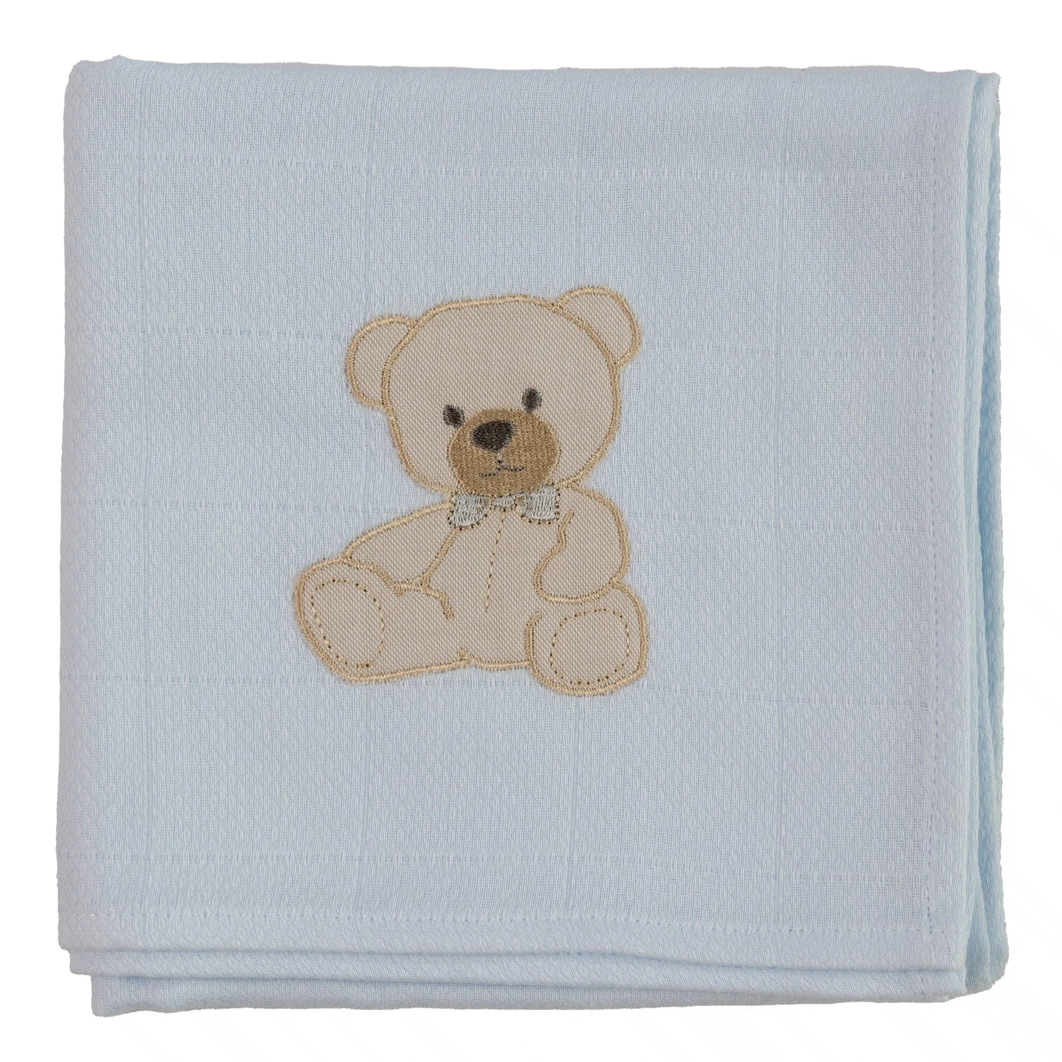 Baby gi hydrofiele doek beer blauw