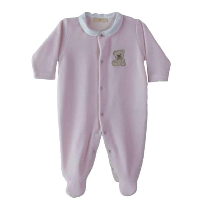 Baby gi boxpak velours beer roze (st53)