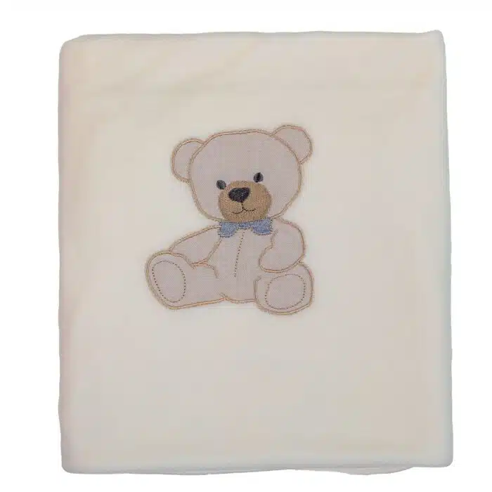 Baby gi deken velours beer ivory
