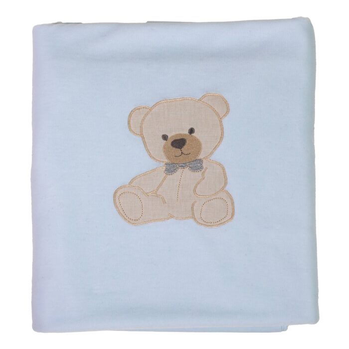 Baby gi deken velours beer blauw