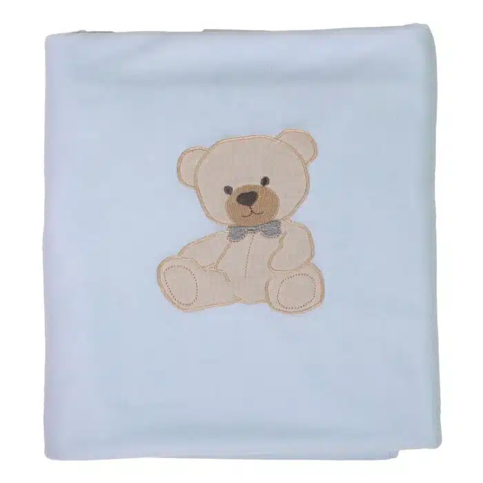 Baby gi deken velours beer blauw