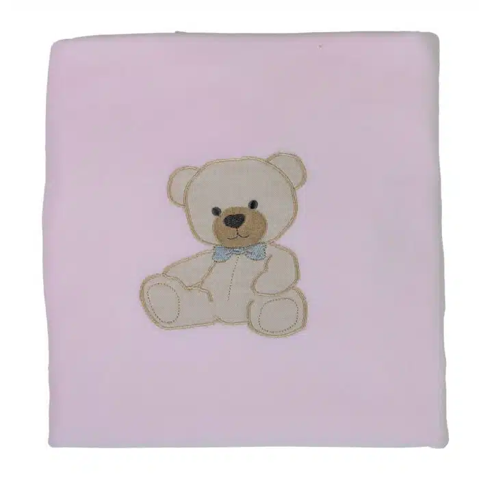 Baby gi deken velours beer roze