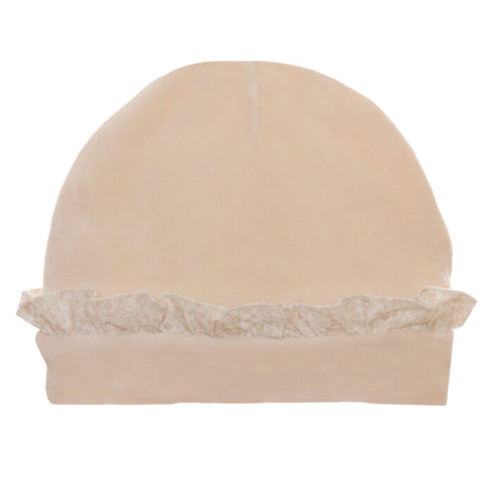 Patachou baby mutsje met bloem detail beige - Afbeelding 2