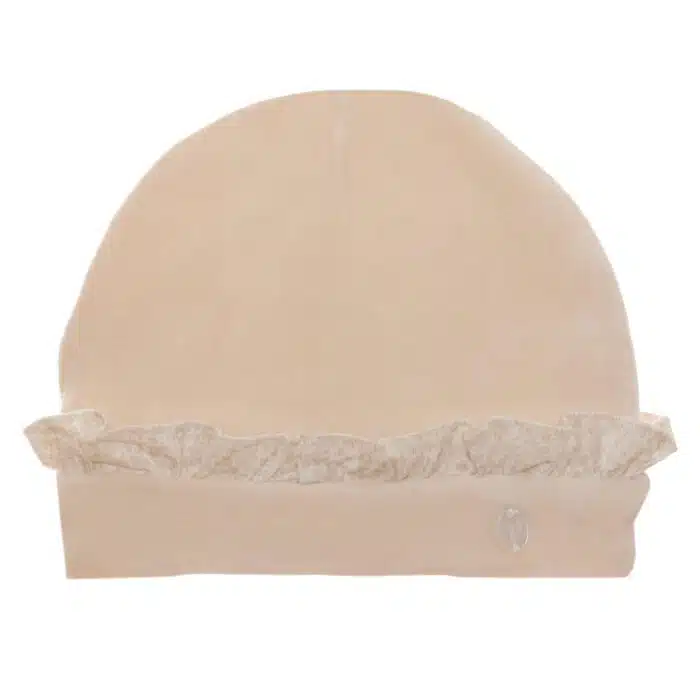 Patachou baby mutsje met bloem detail beige