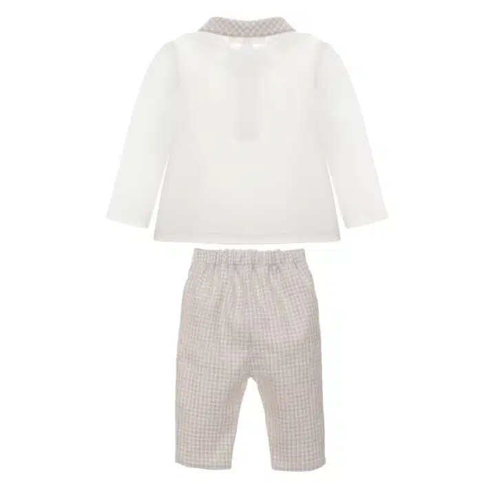 Patachou 2-delig pakje met ruit creme/beige - Afbeelding 2