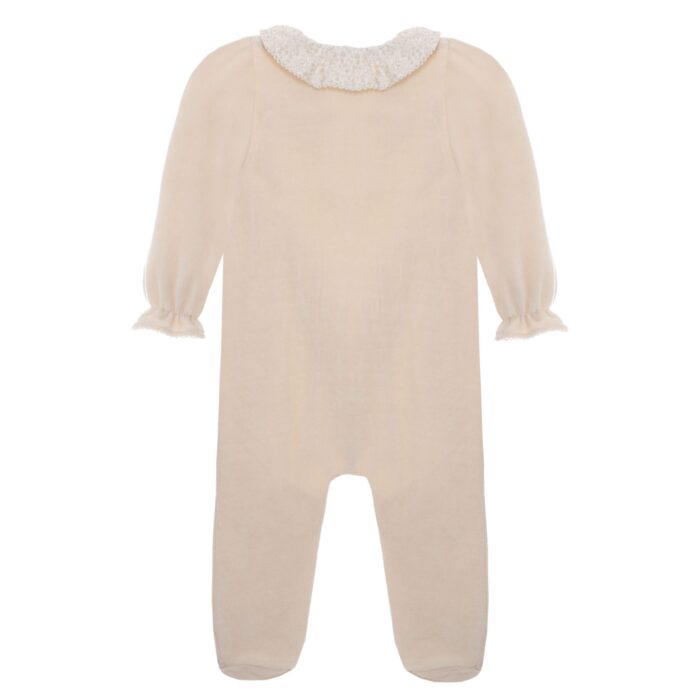 Patachou velours boxpak met bloem detail beige - Afbeelding 2
