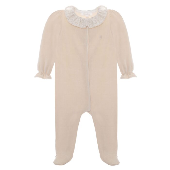 Patachou velours boxpak met bloem detail beige