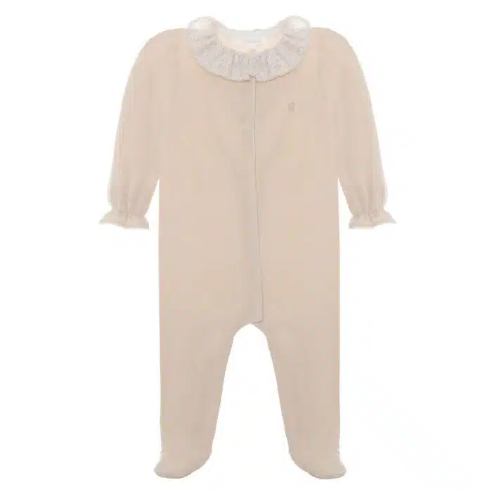 Patachou velours boxpak met bloem detail beige