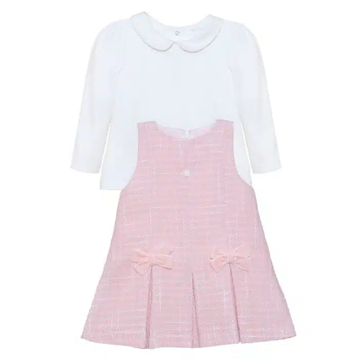 Patachou jurkje + top 3210 tweed roze