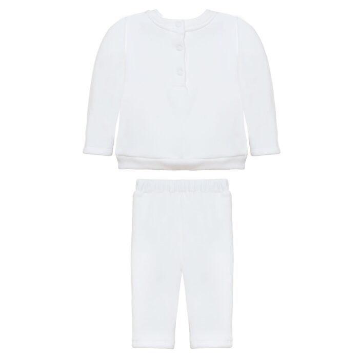Patachou joggingpak met bloemen creme/roze - Afbeelding 3